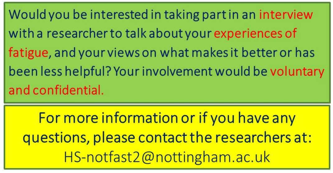 fatigue study 1 - Shedding Light on Fatigue: Your Experiences and Views - Stroke Rehabilitation and Exercise Training for Survivors & Specialist Stroke Courses for Therapists and Trainers, Online and Face to Face