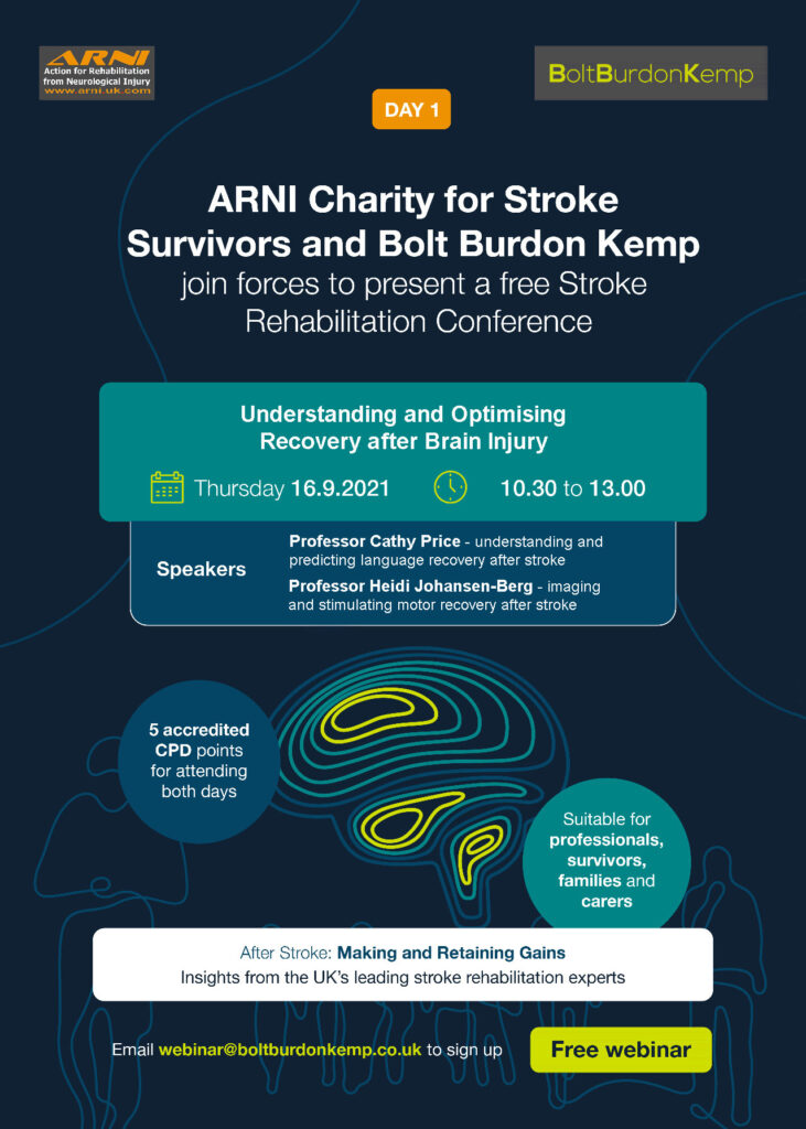 ARNI BBK Stroke Workshop 731x1024 - UNDERSTAND, MAKE & RETAIN GAINS AFTER STROKE - Stroke Rehabilitation and Exercise Training for Survivors & Specialist Stroke Courses for Therapists and Trainers, Online and Face to Face