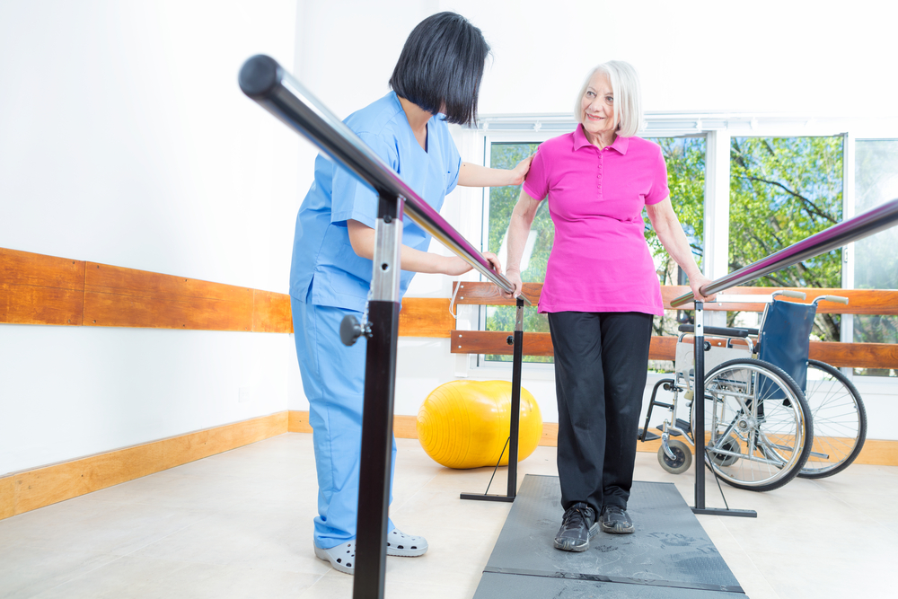 elderly lady physio - HOW TO REGAIN BALANCE AFTER STROKE - Stroke Rehabilitation and Exercise Training for Survivors & Specialist Stroke Courses for Therapists and Trainers, Online and Face to Face