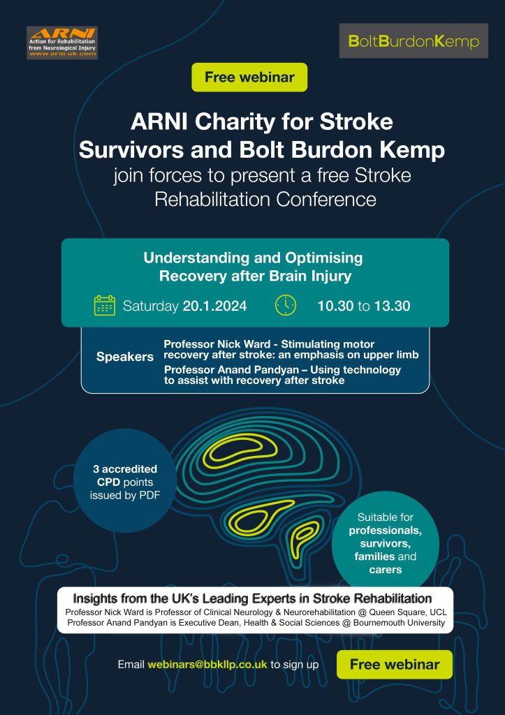 ARNI BBK Flyer 241123 723x1024 - YOUR INVITE: FREE 3HR ONLINE STROKE PLASTICITY & TECH WORKSHOP - Stroke Rehabilitation and Exercise Training for Survivors & Specialist Stroke Courses for Therapists and Trainers, Online and Face to Face